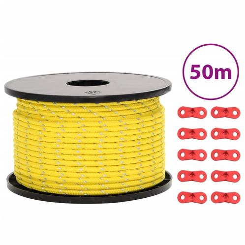 vidaXL Tentscheerlijn met reflecterende strips en spanners, Caravans en Kamperen, Kampeeraccessoires, Nieuw, Verzenden