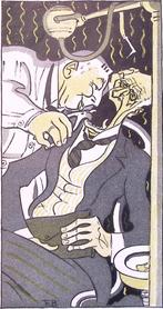 Spotprent Hendrikus Colijn als tandarts met Henri Marchan..., Antiek en Kunst, Verzenden