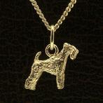 Gouden Irish blue Terrier ketting hanger - klein, Verzenden, Nieuw
