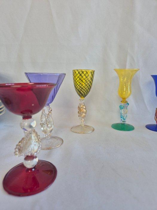 Murano - murano - Drinkset (10) - Glas - Tipetti veneziane, Antiek en Kunst, Antiek | Glas en Kristal