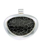 Zilveren Fossiel koraal vrije vorm XL hanger, Sieraden, Tassen en Uiterlijk, Kettinghangers, Nieuw, Verzenden