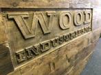 vergadertafel bureau buro met uw logo bedrijfsnaam tekst, Huis en Inrichting, 150 tot 200 cm, Ovaal, Grenenhout, Nieuw