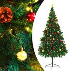 vidaXL Kunstkerstboom met verlichting en kerstballen 210 cm, Diversen, Kerst, Verzenden, Nieuw