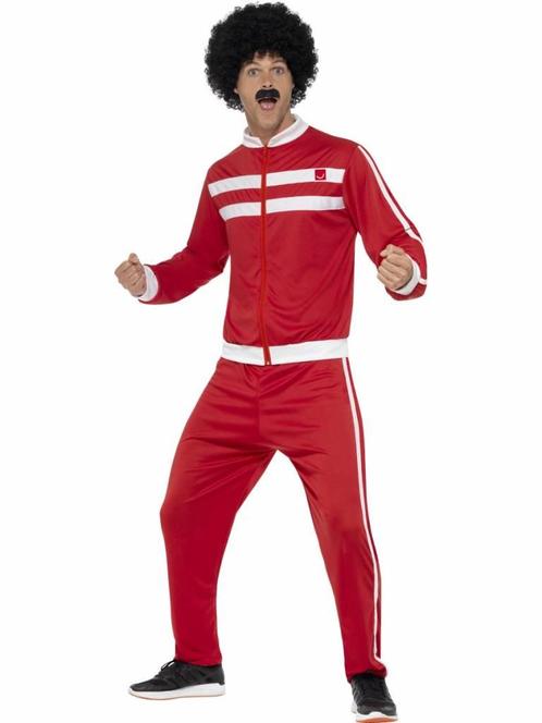 Retro Trainingspak heren rood, Kleding | Heren, Carnavalskleding en Feestkleding, Nieuw, Ophalen of Verzenden