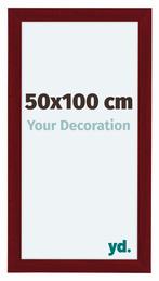 Fotolijst 50x100 cm - Wijnrood Geveegd - MDF - Como, Verzenden, Nieuw