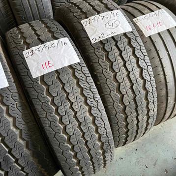 2 x Continental FourSeason 225-75-16 C 4 Seizoenbanden 8mm beschikbaar voor biedingen