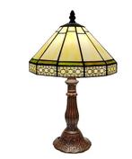 Tiffany Stijl Tafellamp – 22 cm Glas en Vintage Bronzen Voet, Huis en Inrichting, Lampen | Tafellampen, Verzenden, Nieuw