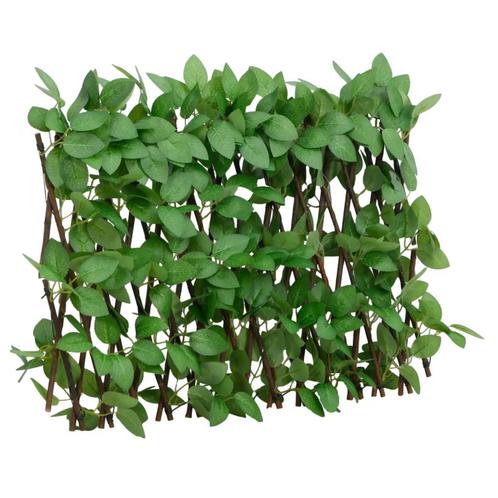 vidaXL Kunstplant klimop op latwerk uittrekbaar 180x30 cm, Tuin en Terras, Schuttingen, Nieuw, Kunststof, Minder dan 1 meter, Verzenden