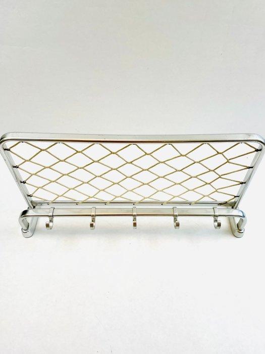 Kapstok - Aluminium, Katoen - Vintage bagagerek, Antiek en Kunst, Kunst | Designobjecten