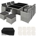 Wicker zitgroep New York 6+4+1 met aluminium frame en besche, Tuin en Terras, Tuinsets en Loungesets, Verzenden, Nieuw