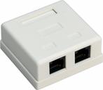 CAT6 netwerkdoos 2x RJ45 UTP, Computers en Software, Pc- en Netwerkkabels, Ophalen of Verzenden, Nieuw