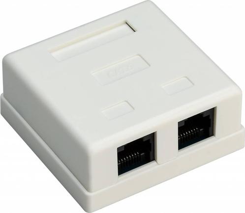 CAT6 netwerkdoos 2x RJ45 UTP, Computers en Software, Pc- en Netwerkkabels, Nieuw, Ophalen of Verzenden