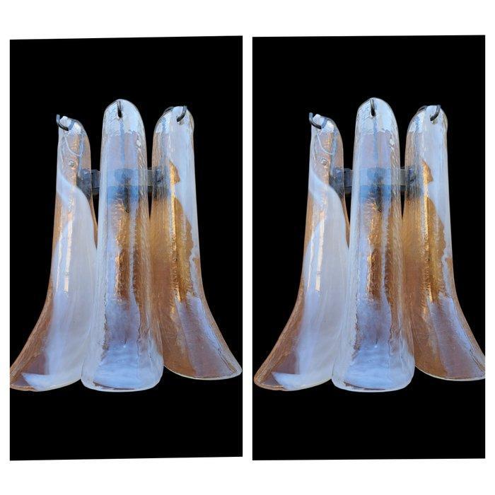 Wandkandelaar (2) - Glas, Antiek en Kunst, Antiek | Lampen