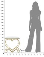 KRUKJE HART CREMA CM 50X37,5X51,5, Ophalen of Verzenden, Nieuw