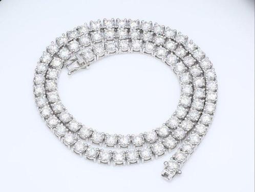 Ketting - 18 karaat Witgoud - 30.80ct. tw. Diamant, Sieraden, Tassen en Uiterlijk, Antieke sieraden