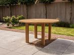 Ronde teak tuintafel | Verschillende afmetingen | Voorraad, Tuin en Terras, Nieuw, Rond, Teakhout, Ophalen of Verzenden