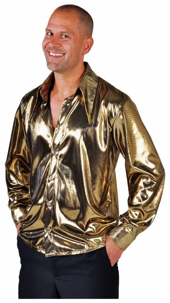 Blouse metallic goud elite, Kleding | Heren, Carnavalskleding en Feestkleding, Nieuw, Ophalen of Verzenden