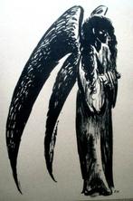 Frans Masereel - Engel - 1947, Antiek en Kunst