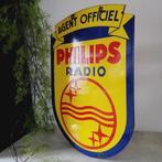 Dubbelzijdig Philips Radio, Emaille Reclamebord, Emaillerie, Antiek en Kunst