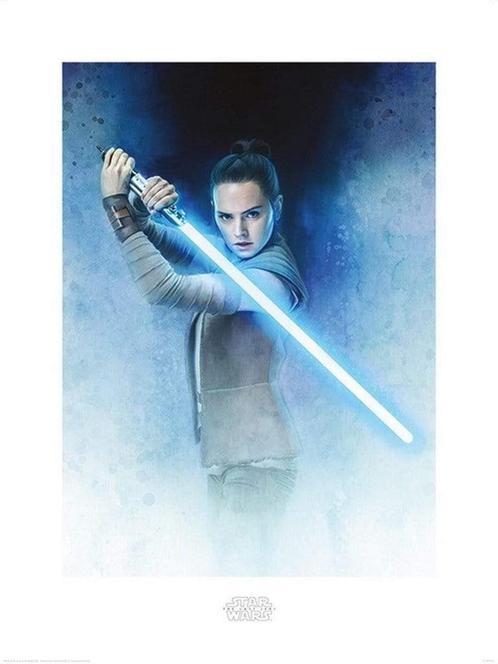 Kunstdruk Star Wars The Last Jedi Rey Lightsaber Guard, Huis en Inrichting, Woonaccessoires | Schilderijen, Tekeningen en Foto's