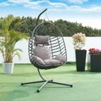 Hangstoel Kandsvas met standaard grijs 198x110x95 cm [en.cas, Verzenden, Nieuw