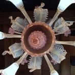 Kroonluchter - Opaalroze glas - Murano, Antiek en Kunst, Antiek | Lampen