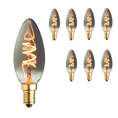 Set van 8 LED kaarslampen E14 | 1.2 watt | 2200K warm wit |, Huis en Inrichting, Lampen | Losse lampen, Overige typen, Nieuw, E14 (klein)