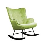Aemely® Schommelstoel Steerne - Dino Groen Velvet, Zwart H, Ophalen of Verzenden, Nieuw, Stoel(en)
