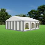 Partytent 6x6 PVC - Premium | Grijs / wit, Tuin en Terras, Nieuw, 2 meter of meer, 5 tot 8 meter, 6 meter of meer