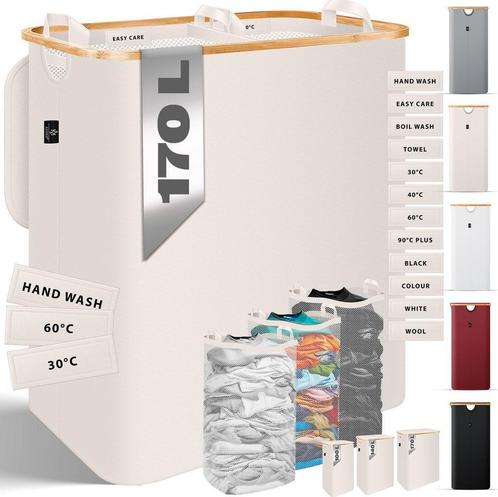 KESSER® Wasmand met Deksel - Opvouwbare Wasbox - Wassorteerd, Huis en Inrichting, Overige Huis en Inrichting, Nieuw, Verzenden