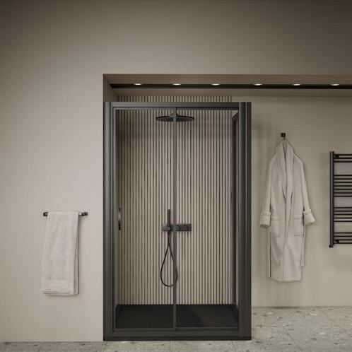Douchecabine Schuifdeur BWS Luad 120x80x190 cm Zwart, Doe-het-zelf en Verbouw, Sanitair, Douche, Nieuw, Ophalen of Verzenden