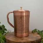 Puur koperen kan bloempatroon met deksel ± 2 liter, Huis en Inrichting, Keuken | Servies, Ophalen of Verzenden, Nieuw