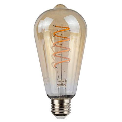 Highlight LED Filament globe lamp Amber ST64 9 Watt Dimbaar, Huis en Inrichting, Lampen | Losse lampen, Ophalen of Verzenden