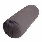 Yoga Bolster Antraciet Rond Katoen - Effen - 59 x 21,5 cm, Sport en Fitness, Overige Sport en Fitness, Verzenden, Nieuw