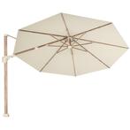 Challenger T2 premium Ø350 cm teak champagne, Tuin en Terras, Parasols, Ophalen of Verzenden, Nieuw