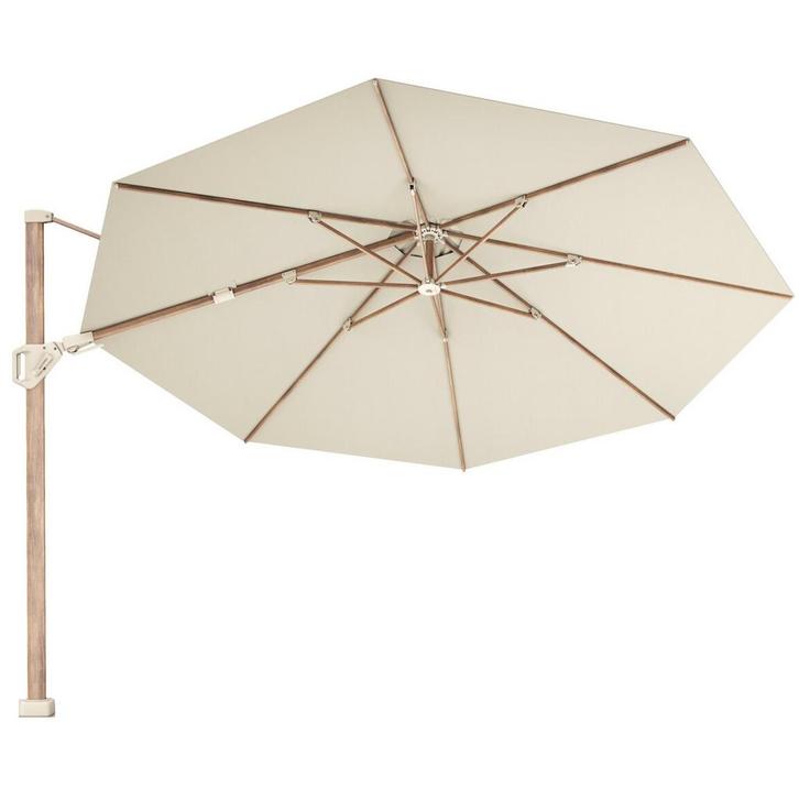 Challenger T2 premium Ø350 cm teak champagne, Tuin en Terras, Parasols, Nieuw, Ophalen of Verzenden