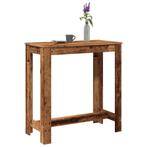 vidaXL Bartafel 102x50x103,5 cm bewerkt hout oud houtkleurig, Huis en Inrichting, Tafels | Eettafels, Verzenden, Nieuw