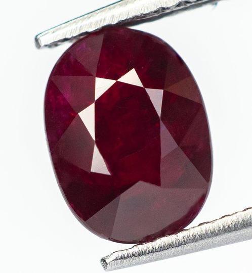 Zonder Minimumprijs Robijn - 2.08 ct - Lotus Gemology - Rood, Sieraden, Tassen en Uiterlijk, Edelstenen