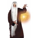Verkleed witte tovenaars pruiken met baard voor volwassene.., Verzenden, Nieuw