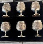 Drinkglas (6) - .925 zilver - 6 Sterling zilveren cups, Antiek en Kunst