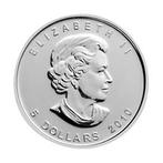 Canadian Maple Leaf 1 oz 2010 (17.799.992 oplage), Postzegels en Munten, Munten | Amerika, Zilver, Losse munt, Verzenden, Noord-Amerika