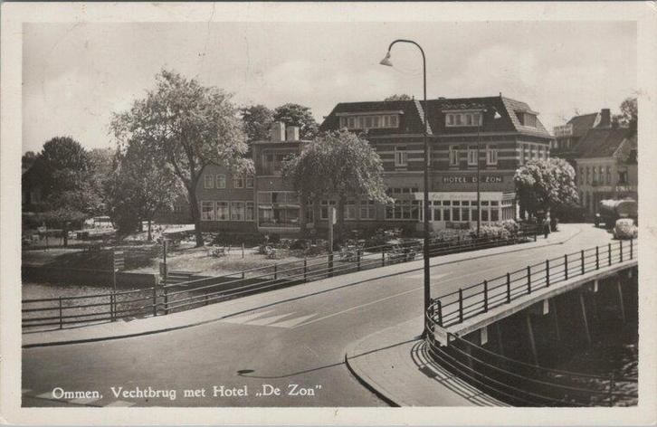 OMMEN - Vechtbrug met Hotel de Zon, Verzamelen, Ansichtkaarten | Nederland, Verzenden