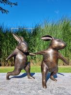 Figuur - Vrolijke hazen - Brons