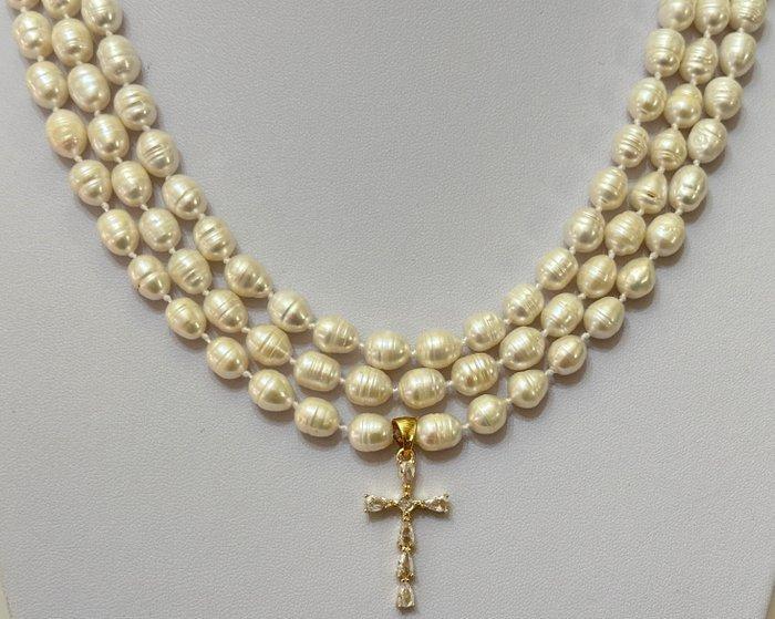 Perlas Blanca natuurlijk, van hoge kwaliteit. Met kruis van, Antiek en Kunst, Antiek | Boeken en Bijbels