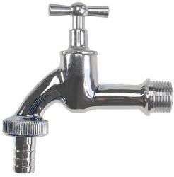 HM slangwartelkraan chroom 1/2x3/4, Doe-het-zelf en Verbouw, Sanitair, Ophalen of Verzenden