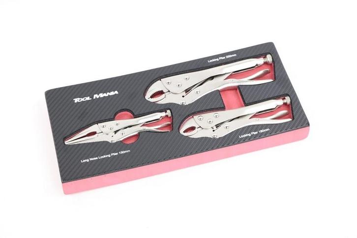 TM 3 Delige Griptangenset foam carbon look inlay, Auto diversen, Autogereedschap, Nieuw, Verzenden