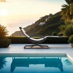 Ligstoel Toulon, ergonomisch, schommelfunctie - beige, Tuin en Terras, Tuinsets en Loungesets, Verzenden, Nieuw