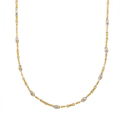 Ketting - 18 karaat Geel goud, Witgoud - Merk: EURO 90, Sieraden, Tassen en Uiterlijk, Antieke sieraden