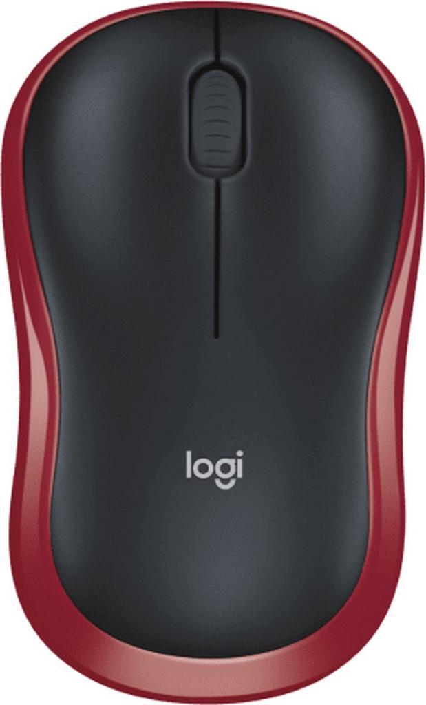 Logitech M185 - Draadloze Muis - Rood, Computers en Software, Muizen, Verzenden