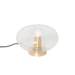 Art Deco tafellamp goud met glas - Ayesha, Nieuw, Glas, Art Deco, Minder dan 50 cm